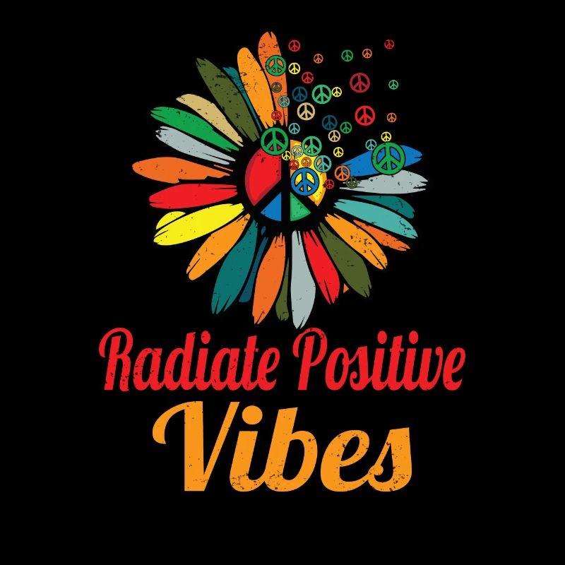 Hippie Peace Zeichen Frieden Blumen Blumenkind