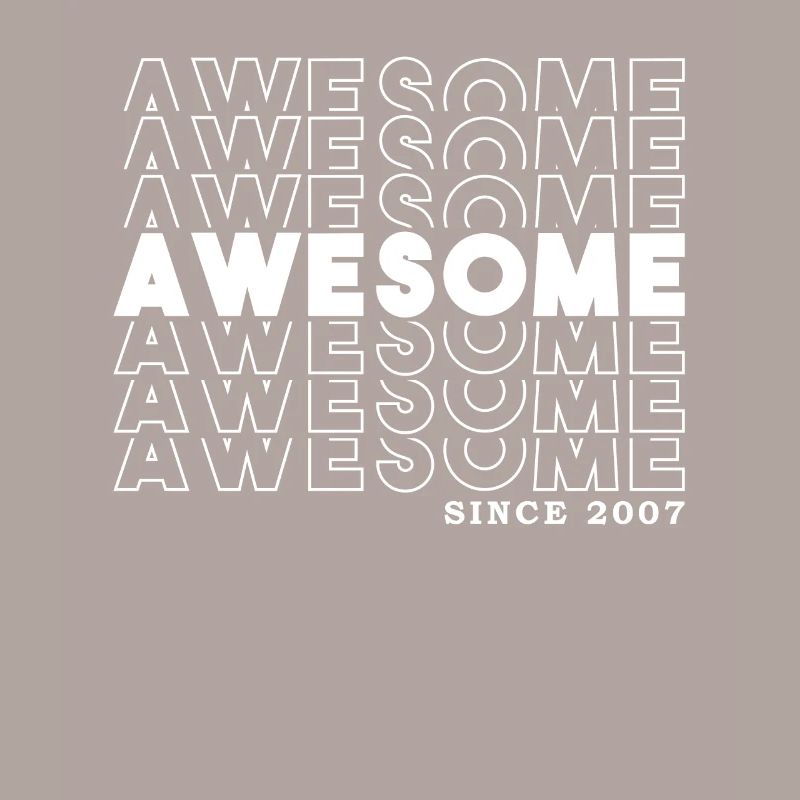 Awesome Since 2007 Mädchen Junge Geburtstag Retro