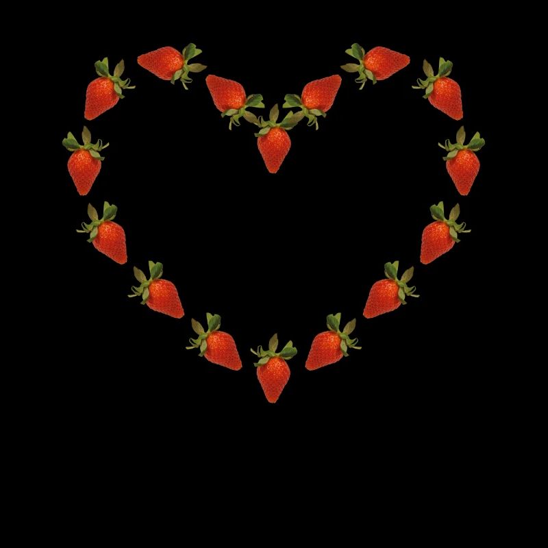 Erdbeere Früchte Beeren Herz Obstsalat Vegetarier