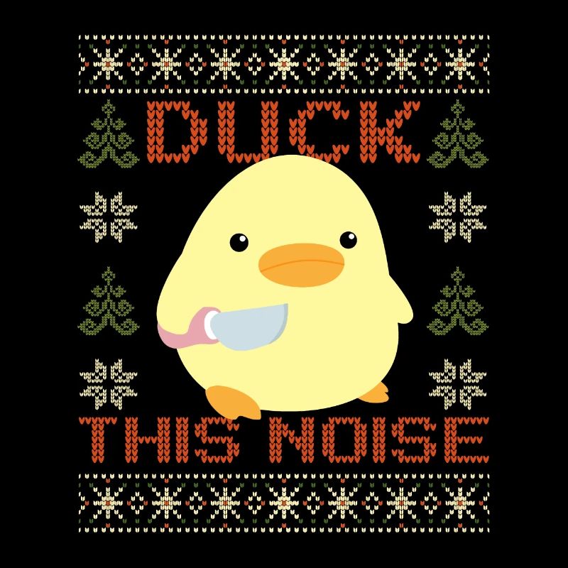Ente mit Messer Meme - Duck this Noise Christmas