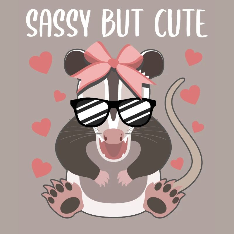 Opossum Liebe Mädchen Süßes Design