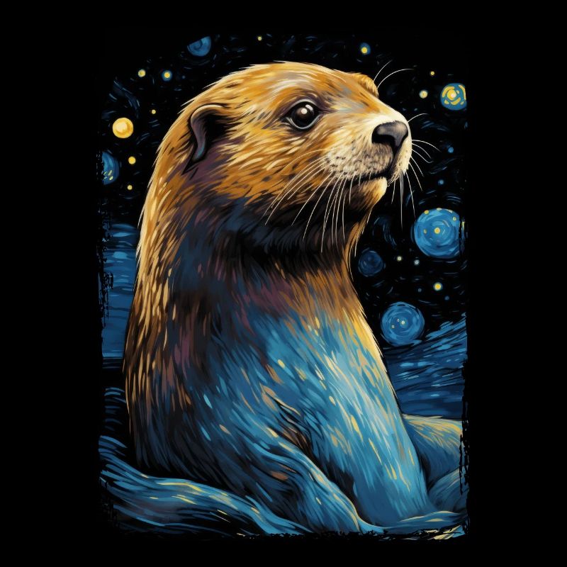 Otter Starry Night