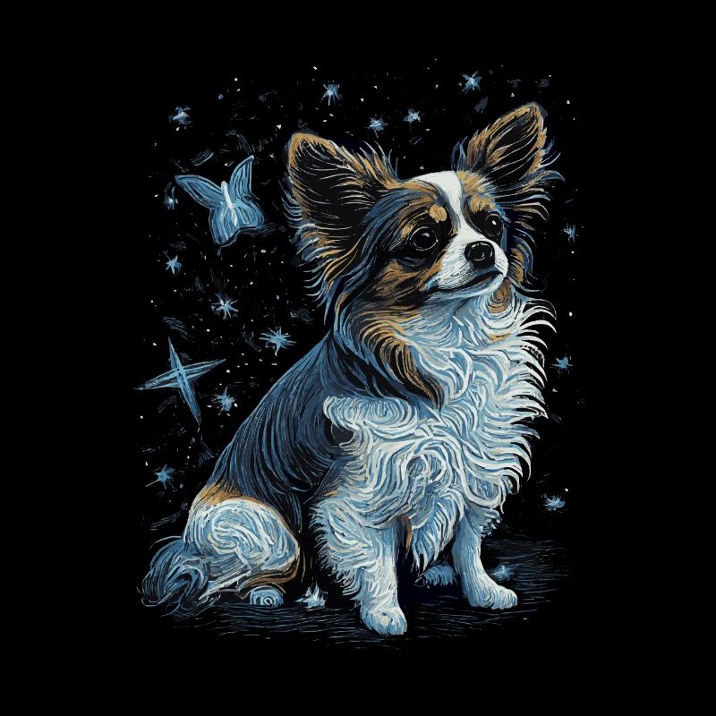 Papillon Chien Nuit Étoilée