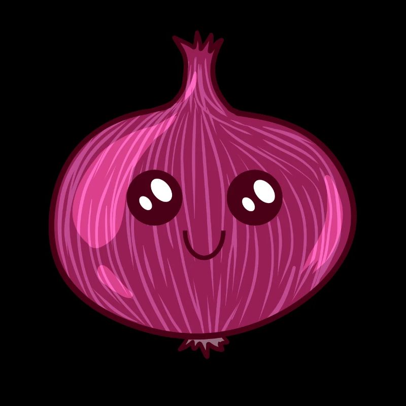 Red Onion Vegetable Spice Kawai Kitchen Face