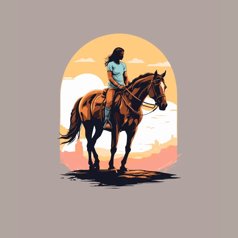 Design esthétique de cavalier de cheval