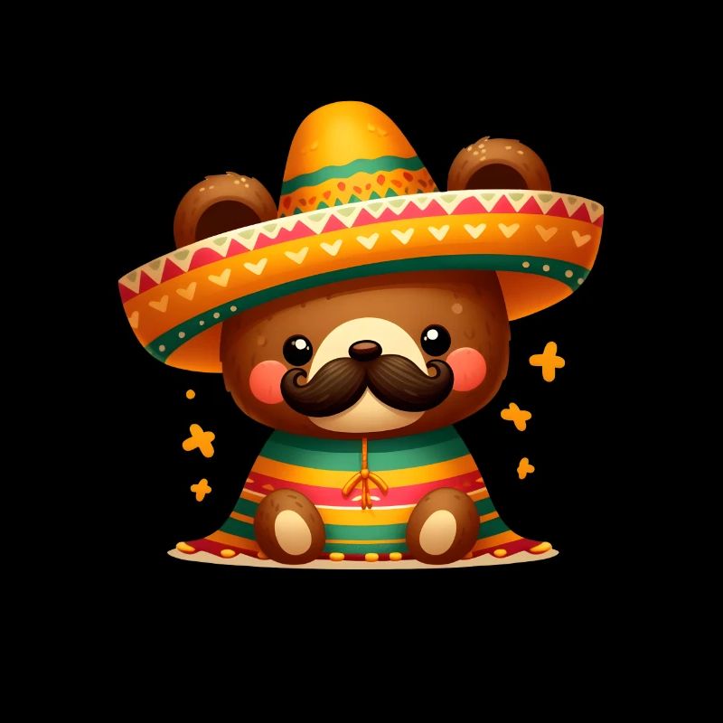 Cinco de Mayo Bär mit Schnurrbart