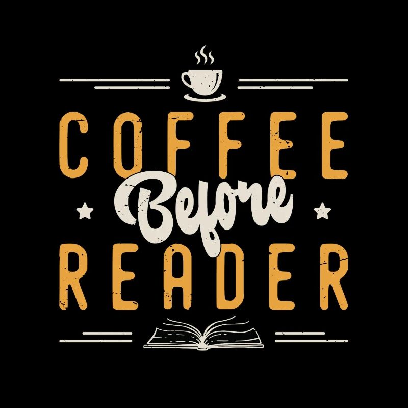 Reader Coffee avant les lecteurs de Bookworm Coffee Lover