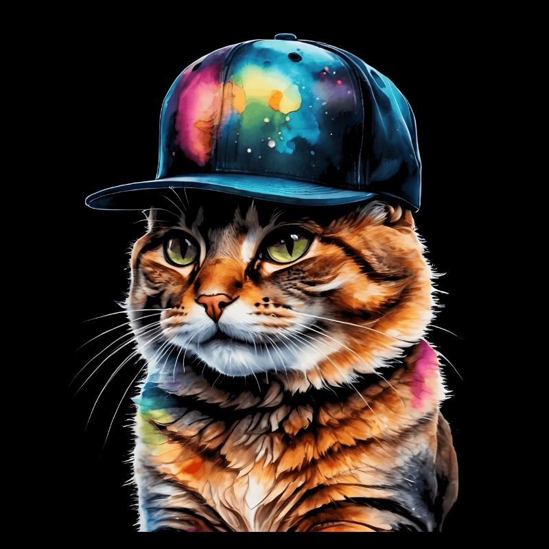 Chat Snapback Cap Coloré Drôle Animal Design Imprimer