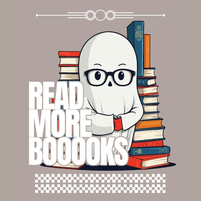 Cute Book Lover Ghost Funny Saying