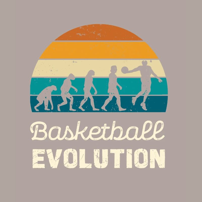 Basketball Evolution Vintage Stil