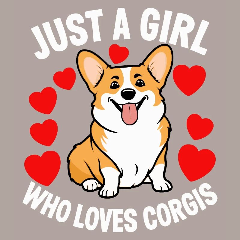 Nur ein Mädchen das Corgis liebt