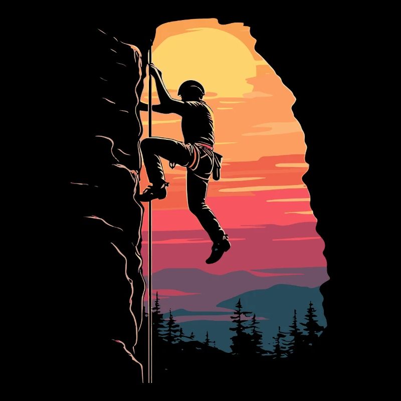 Escalade à la limite : bloc au lever du soleil