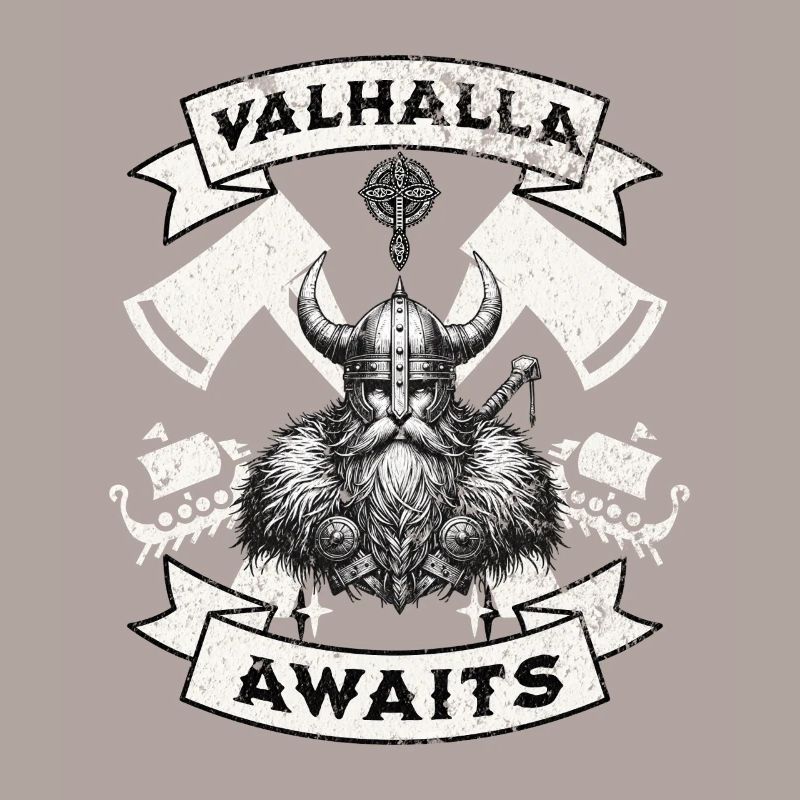 Valhalla Awaits – Wikinger Krieger Design