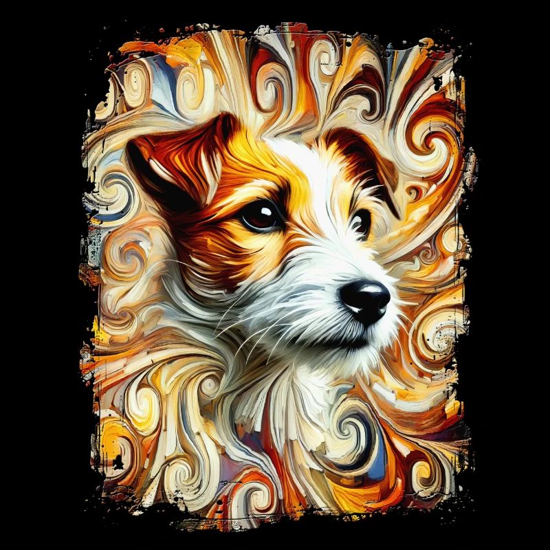 Jack Russell Terrier - kunstvoller abstrakter Stil