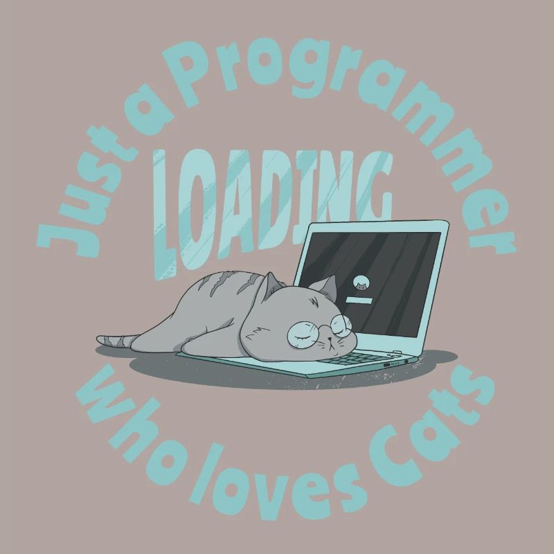 Nur ein Programmierer, der Katzen liebt