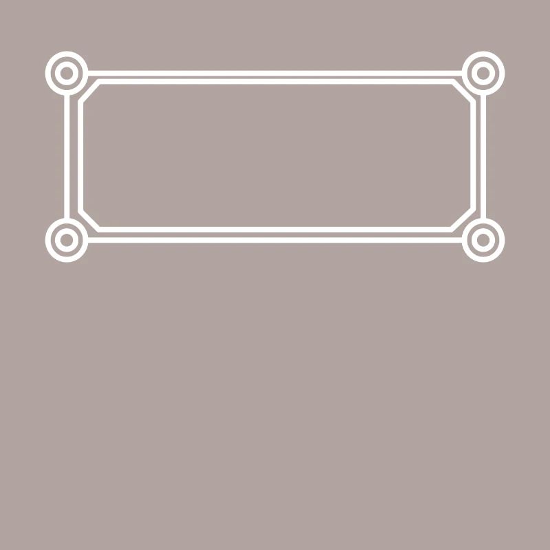 Rectangle with circles frame in white