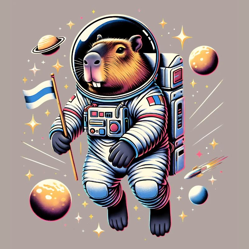 Capybaras Mignon Capybara Astronaute
