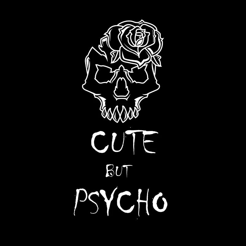 CUTE BUT PSYCHO Broken Sad Geschenk Emo Gothic