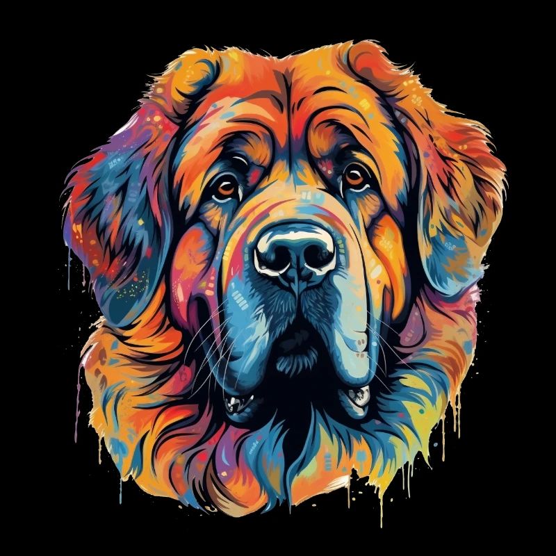 Chien Leonberger coloré
