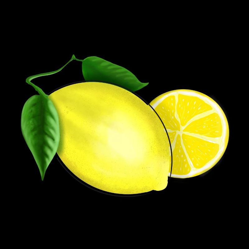 Fresh lemon with leaf
