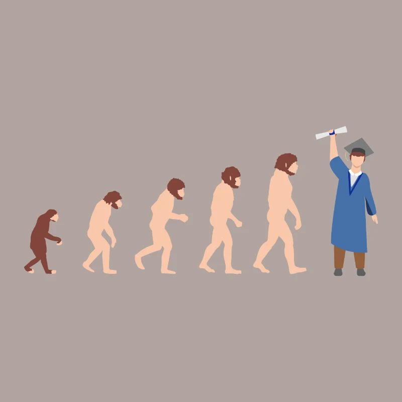 Evolution Abschluss Absolventen Bachelor Geschenk