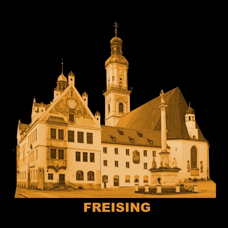 Freising Rathaus Isar München Bayern
