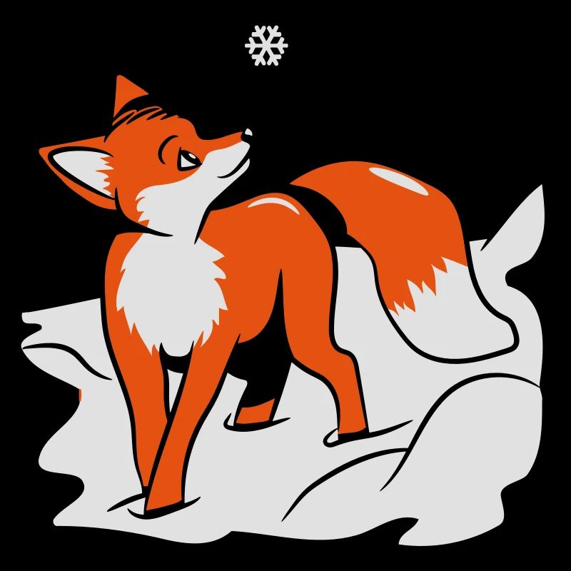 Fuchs flocon de neige douce
