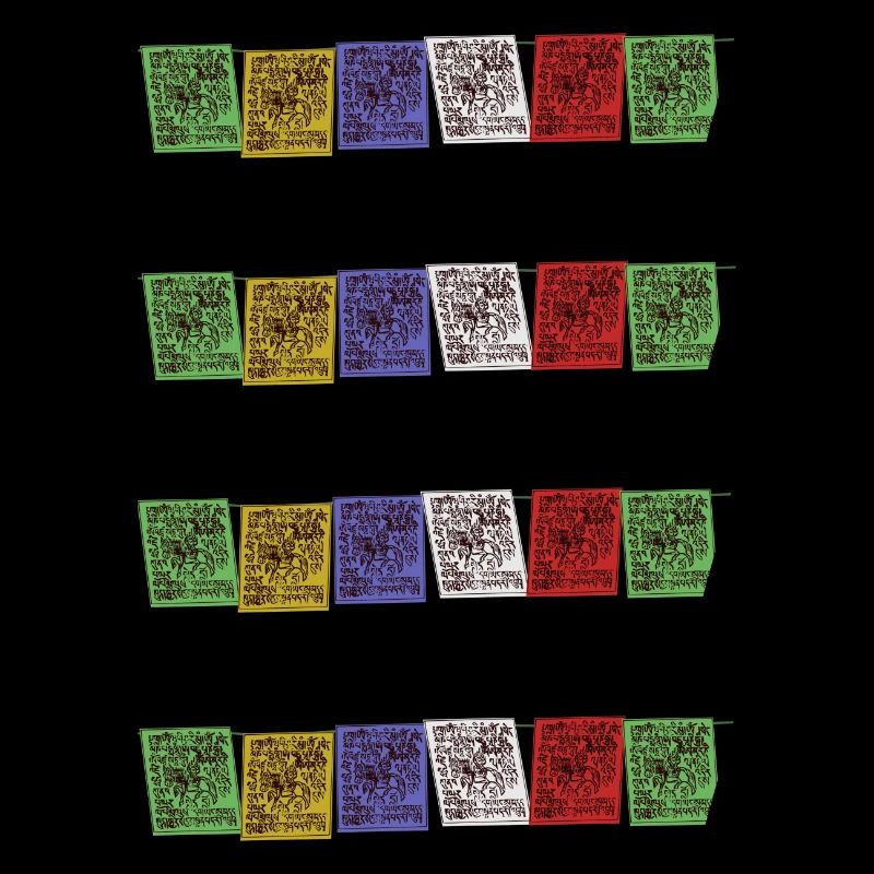 Drapeau tibétain de prière Népal Bouddhisme Drapeau