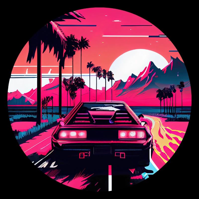 Retrowave Synthwave 80s Design