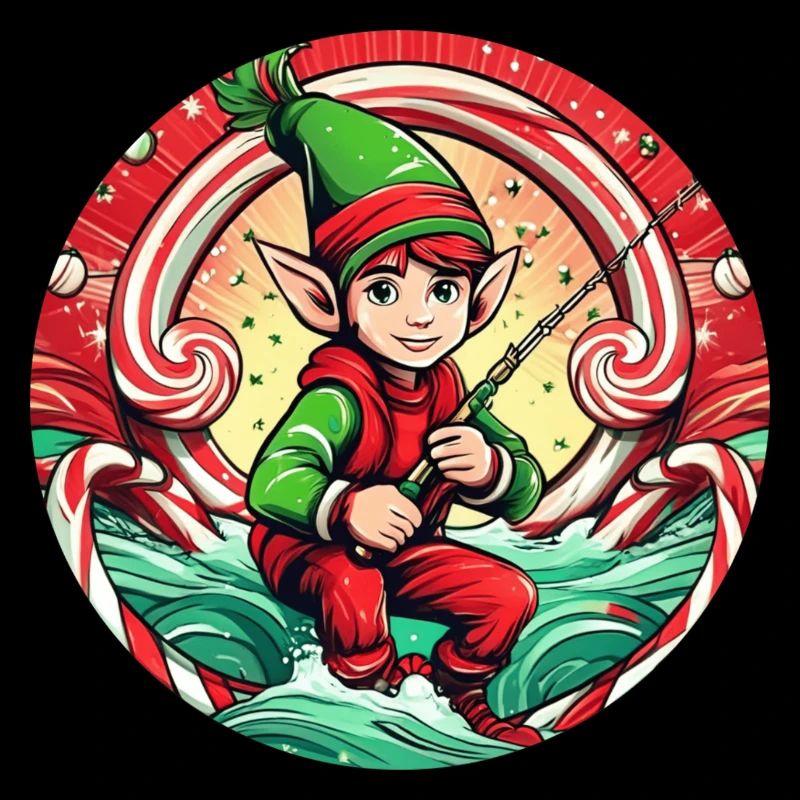 Pêche aux elfes de Noël
