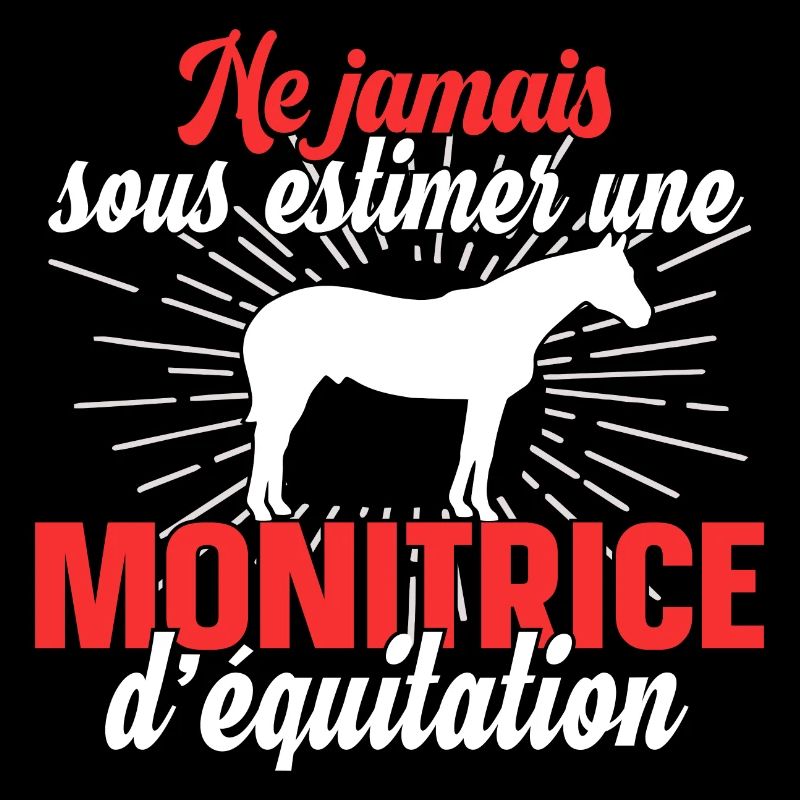 Monitrice d'équitation métier cheval chevaux