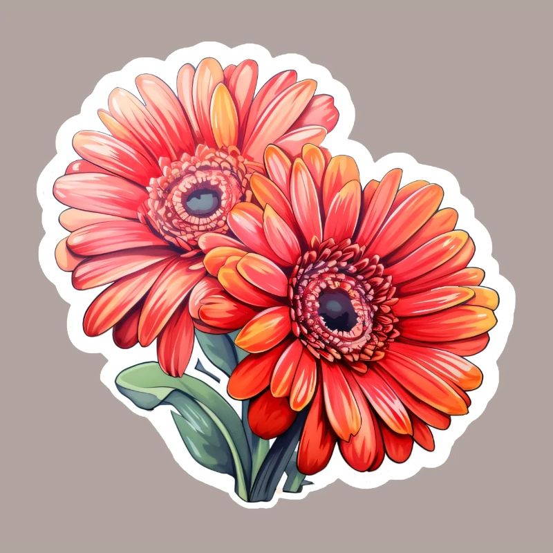 Gerbera Daisies 2 Blüten