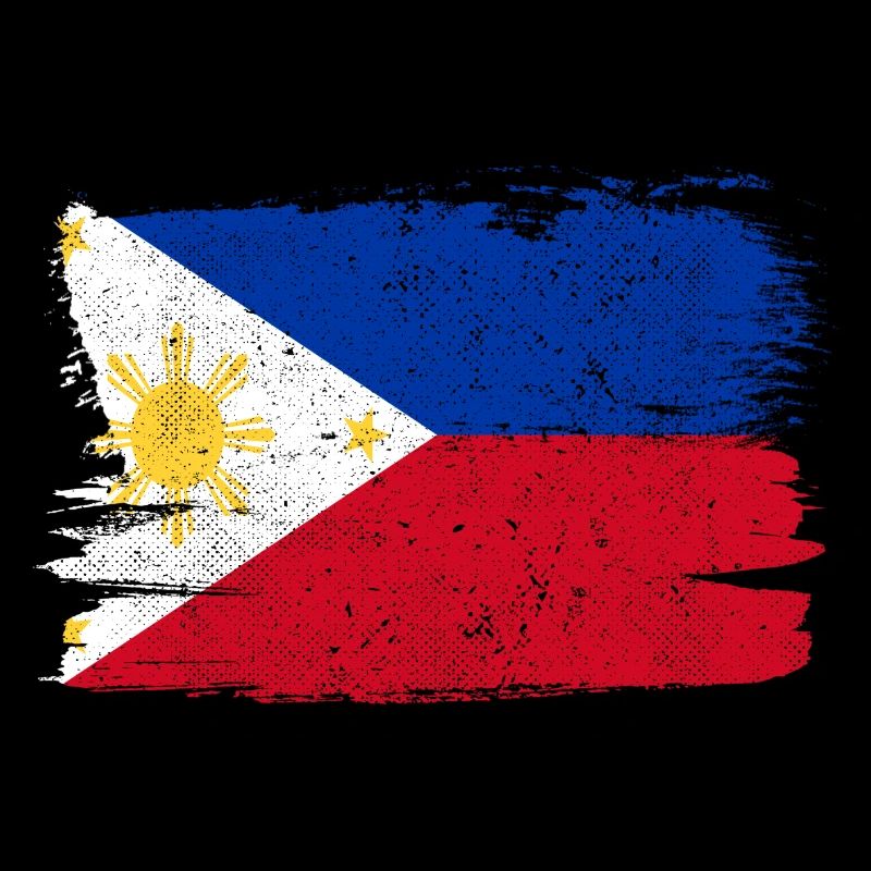 Drapeau des Philippines drapeau paix Vintage
