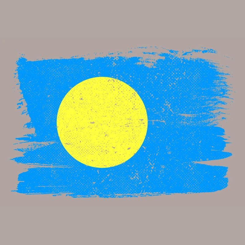 Drapeau des Palaos Drapeau de la paix Vintage
