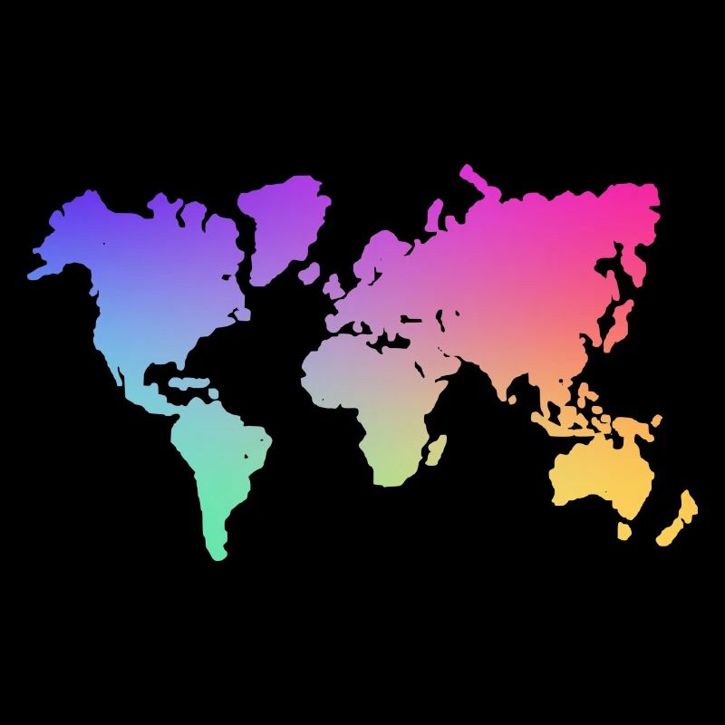 colored world map