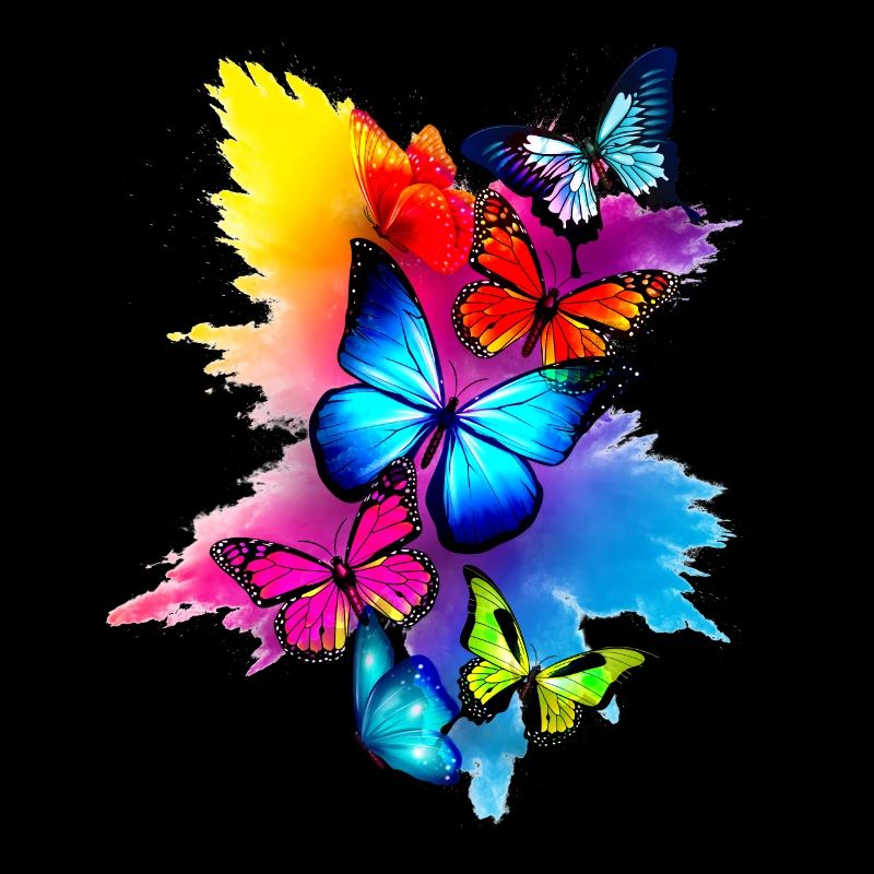 Schmetterling Splash Bunt