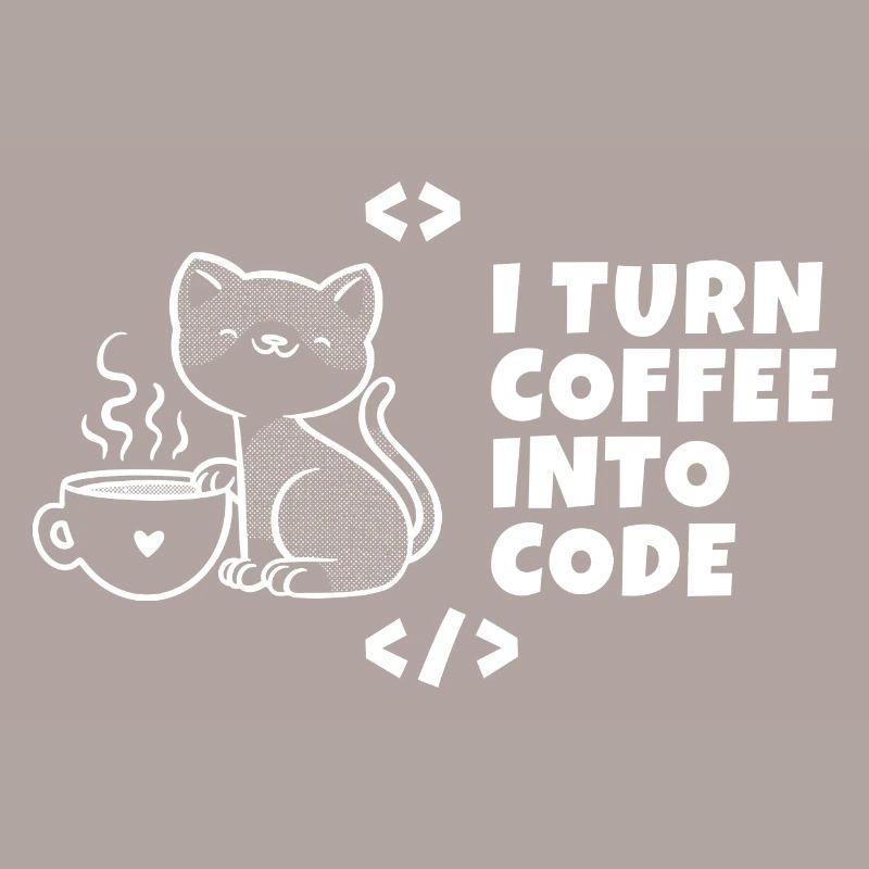 I turn coffee into code Programmierer Entwickler
