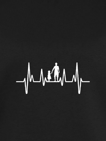 Herzschlag Familie Vater Tochter Papa EKG Geschenk