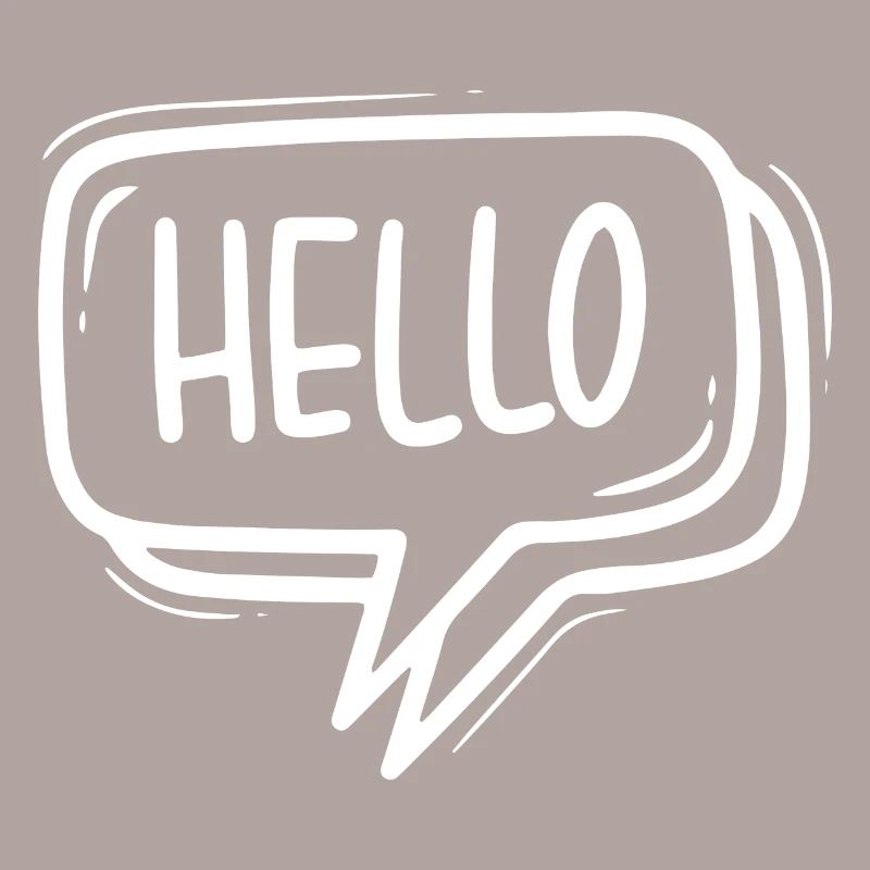 HELLO SPEECH BUBBLE GREETING SALUTATION WELCOME