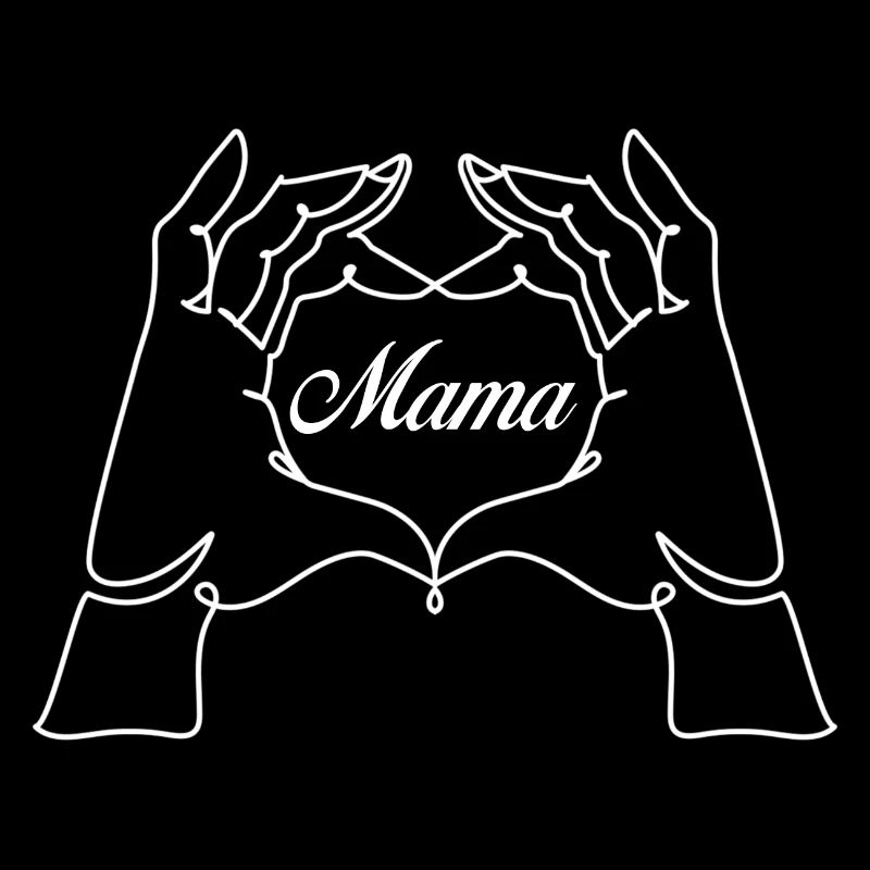 Mama Hand in Heart Shape
