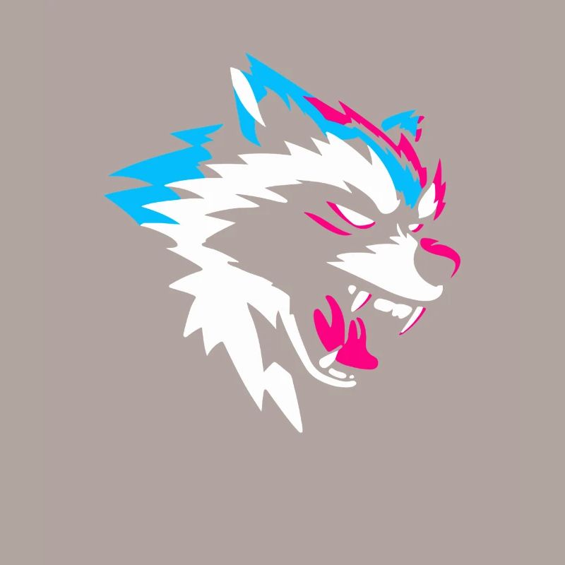 Neon Wolf Head – Conception de jeu agressive