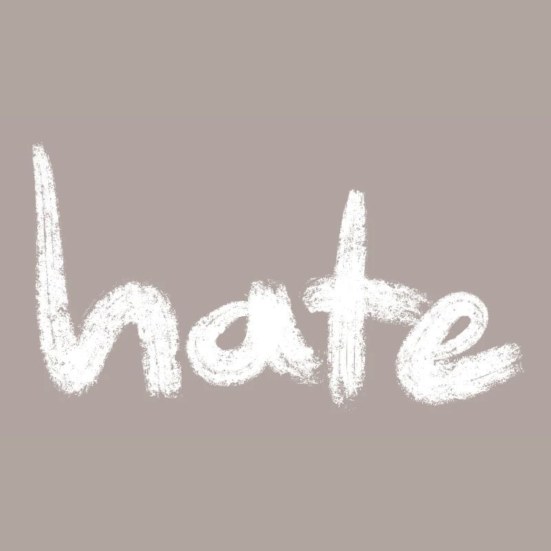 Hate Text blanc