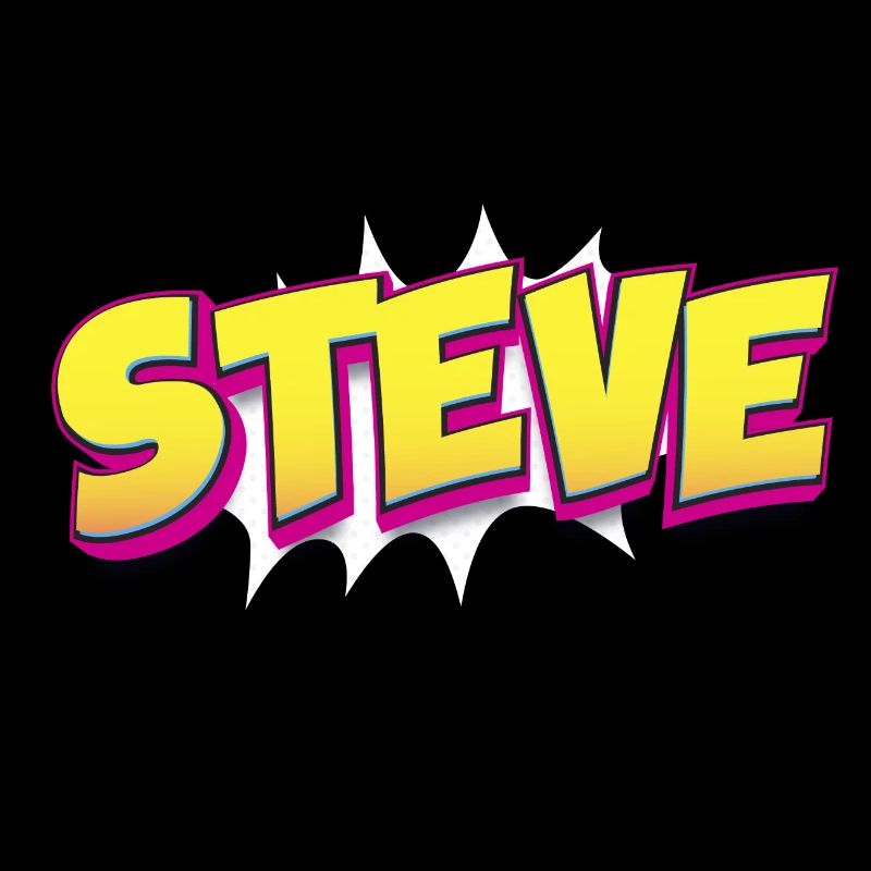 Steve Benutzerdefinierter Name Comic Book Stil Pop Art, Steve
