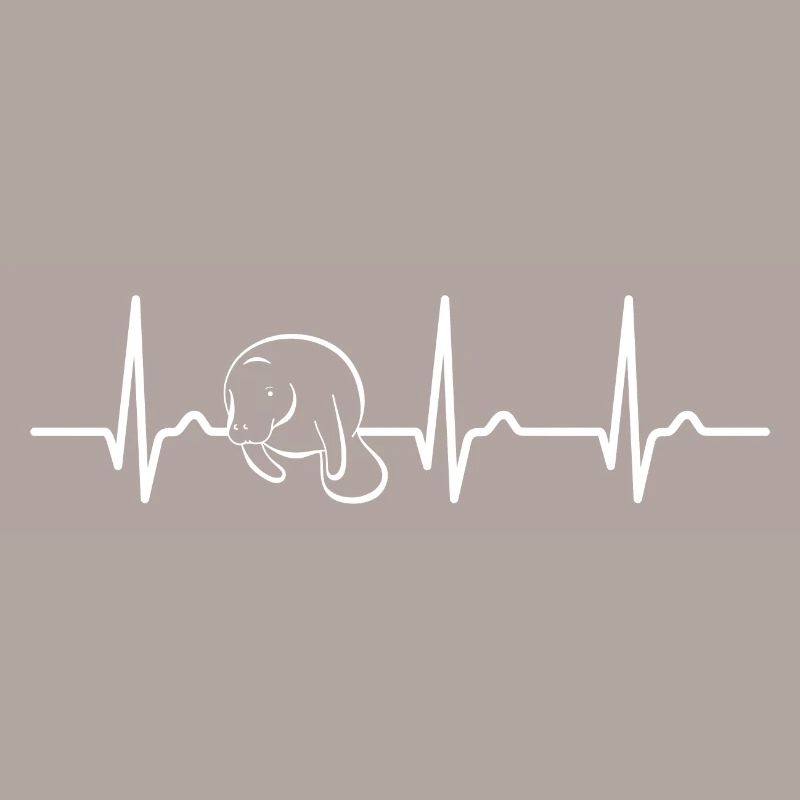 ECG curve - heart curve - pulse - manatee - manatee