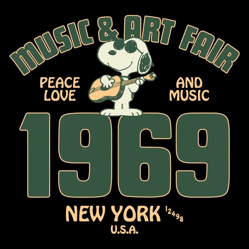 Peanuts Snoopy Peace Love Music 1969