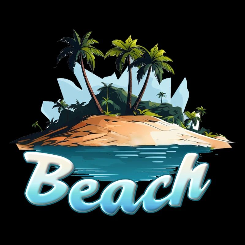 Beach Beach Comic Motif