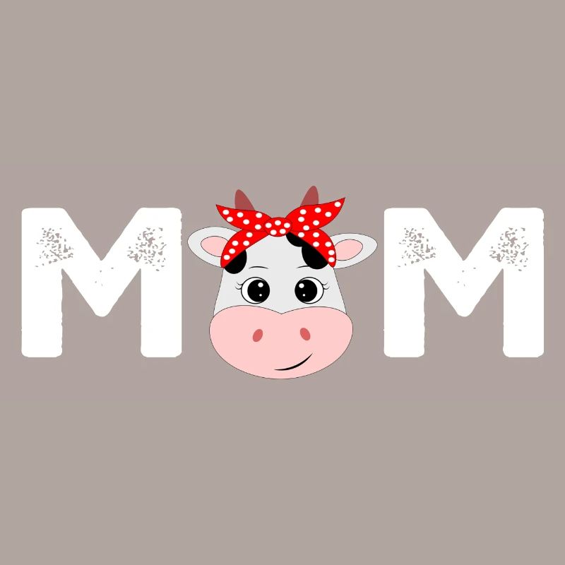 Mutter des Geburtstags Mutter Mädchen Kuh Bauernhof Kuh Mama