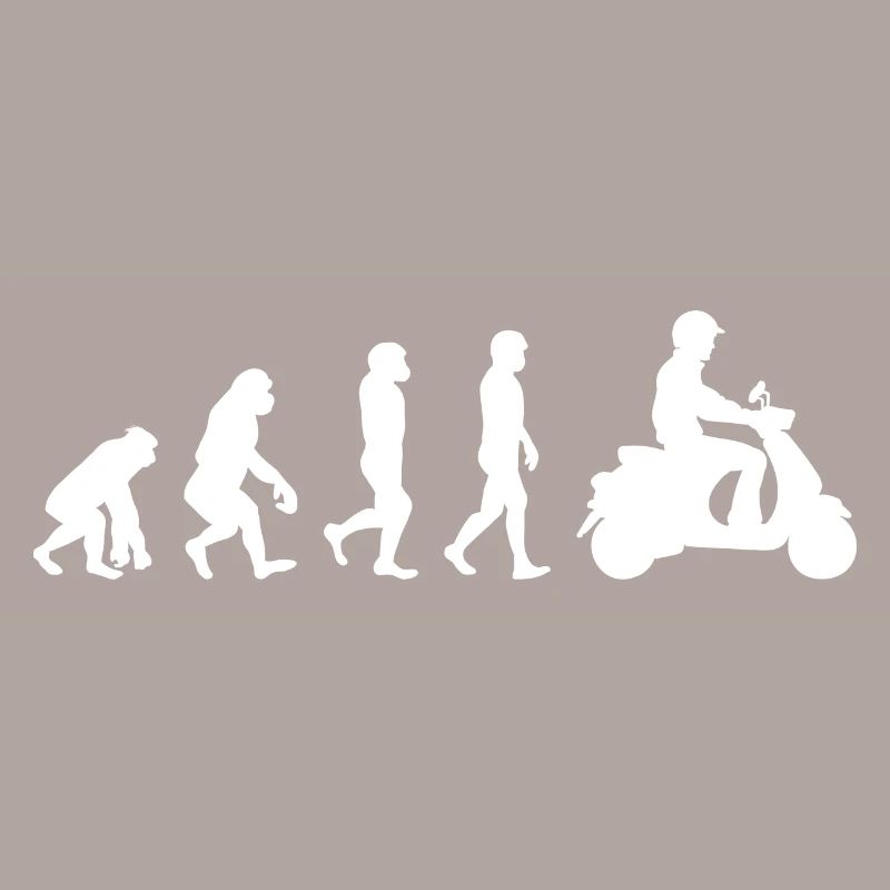 Roller Fahrer Scootering Motorrad Moped Evolution
