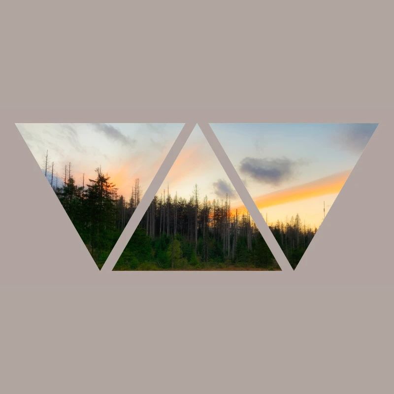 Forest Sky Triangle Sunset Gift Nature