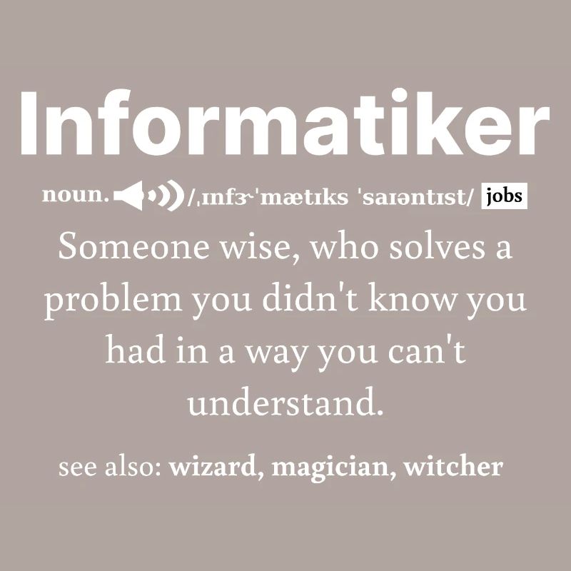 IT Informatik Informatiker Computerarbeit Geschenk